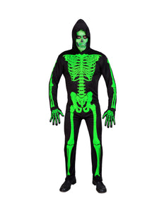 Widmann SRL Skelet kostuum volwassenen groen