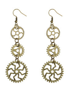 Widmann SRL Steampunk oorbellen tandwielen