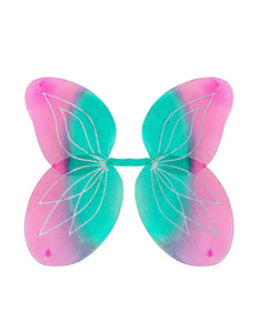 Widmann SRL Vlindervleugels glitter roze/groen kinderen