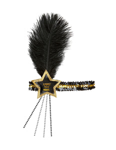 Widmann SRL Zwart gouden nieuwjaars haarbandjes