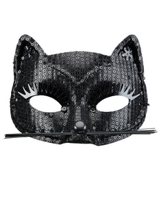 Widmann SRL Zwart katten oogmasker