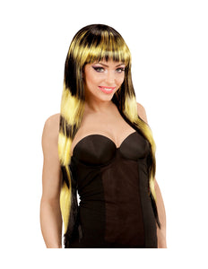 Widmann SRL Zwart met geel gestreepte pruiken