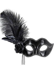 Widmann SRL Zwart oogmasker met roos