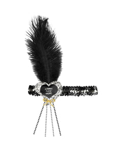 Widmann SRL Zwart zilveren nieuwjaars haarbandjes