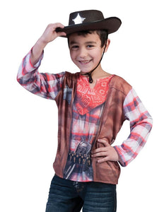 Funny Fashion 3D Shirt Cowboy voor kinderen