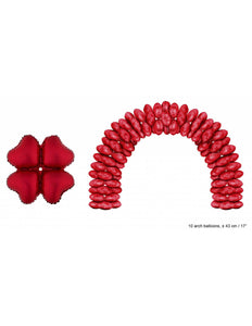 Funny Fashion Ballonboog folieballonnen hart Rood