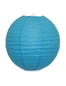 Funny Fashion Blauwe lampion 25cm