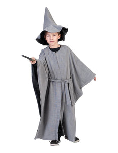 Funny Fashion Grijze tovenaarspakken voor kinderen