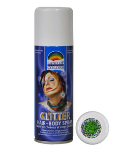 Funny Fashion Groene haar en body spray met glitters