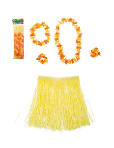 Funny Fashion Hawaii geel met accessoires