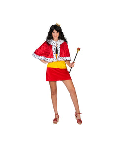 Funny Fashion Koninginnen cape rood kort model