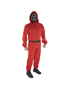 Funny Fashion Overall rood met Koreaans game masker unisex 180cm