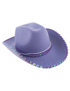 Funny Fashion Paarse cowboyhoed Saar