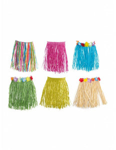 Funny Fashion Rieten rok Alana kind roze 43cm