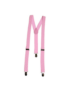Funny Fashion Roze bretels met stippen