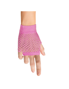 Funny Fashion Roze visnet handschoenen kort model