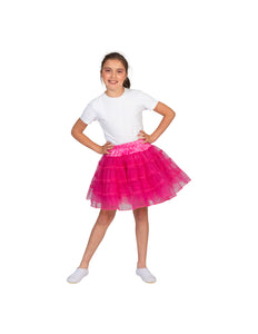 Funny Fashion Roze/Fuchsia tule rok Sterre kinderen