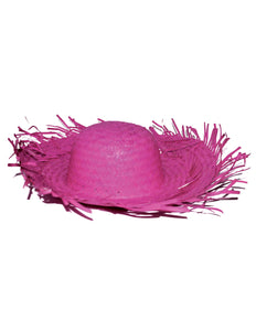 Funny Fashion Stro hoed Aloha fuchsia