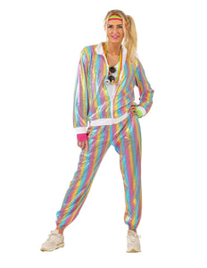 Funny Fashion Trainingspak regenboog pailletten
