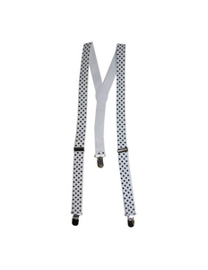 Funny Fashion Witte disco bretel met noppen