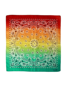 PartyXplosion Bandana met kleurverloop rood/geel/groen 56 x 56 cm