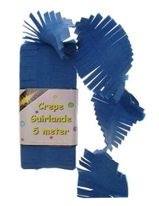 PartyXplosion Blauwe slingers van crêpe papier