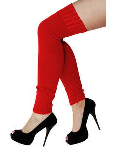 PartyXplosion Dames knee-over beenwarmers rood
