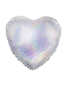 PartyXplosion Folie ballon hart zilver nr. 18 45.7cm