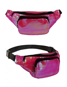 PartyXplosion Heuptasje slangeleer print Fuchsia