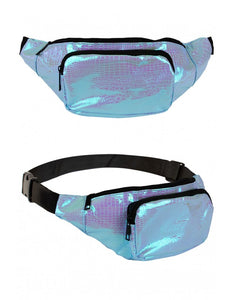 PartyXplosion Heuptasje slangeleer print turquois