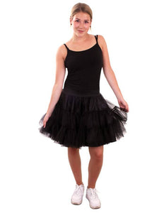 PartyXplosion Petticoat zwart 3-laags