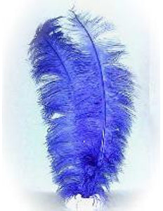 PartyXplosion Spadonis veer blauw ± 50cm per stuk