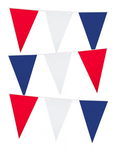 PartyXplosion Vlaggenlijn rood/wit/blauw 10 meter