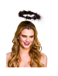 Wicked Costumes Aureool zwarte veren