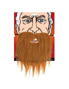 Wicked Costumes Bruine baard met snor