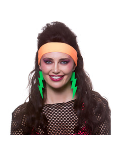 Wicked Costumes Haarband neon oranje 80-jaren