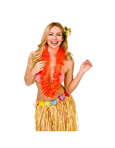 Wicked Costumes Hawaii slinger oranje grote bloemen (9.5cm)