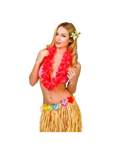 Wicked Costumes Hawaii slinger rood grote bloemen (9.5cm)