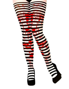 Wicked Costumes Hoge kousen met bloedspetters