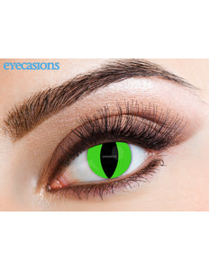 Wicked Costumes Neon groene een dag lenzen Cobra