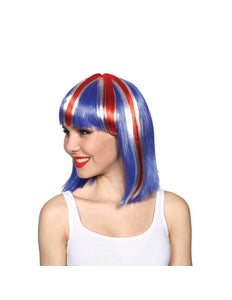 Wicked Costumes Pruik kort haar Engelse vlag