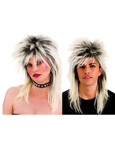 Wicked Costumes Rocker pruik blond 80-jaren