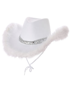 Wicked Costumes Wit cowboyhoed glitter marabou