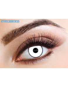 Wicked Costumes Witte een dag lenzen met zwarte rand Manson