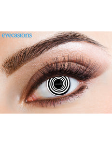 Wicked Costumes Zwarte witte een dag lenzen zwarte spiraal