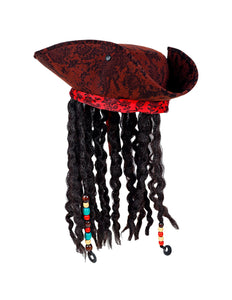 Widmann SRL Piraten hoed met bandana en dreadlocks