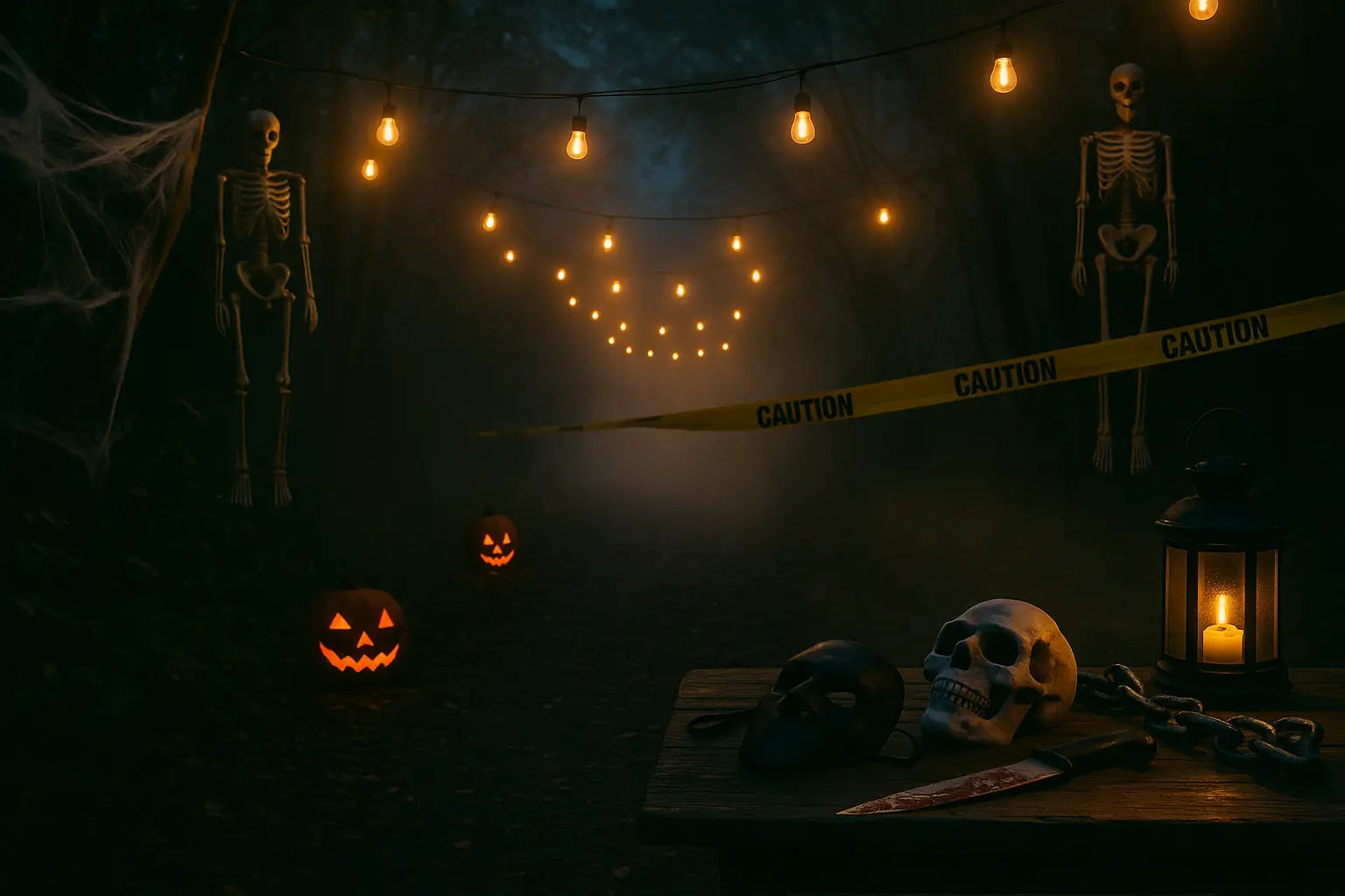 Benodigdheden voor een spooktocht met Halloween