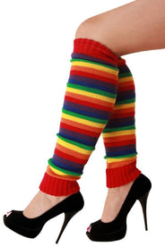 Rainbow leg warmers