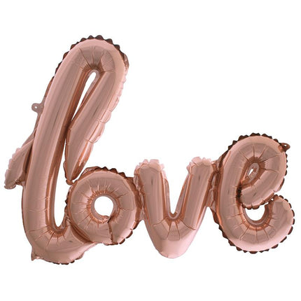 Rose gouden letter ballon groot