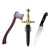 Daggers, axes and knives 